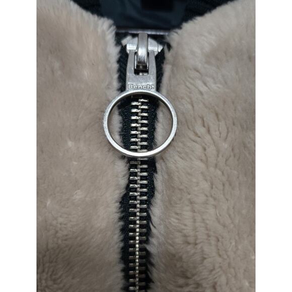 Bench Womens M Color Block Bomber Jacket Ponderosa Pine SOFT Sherpa Ribbed Trim - Picture 4 of 15